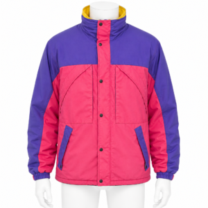 Retro Color Block Ski Jacket – 90s Inspired Puffer