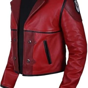 Red Cropped Moto Leather Jacket | Women's Genuine Sheep Leather Biker Jacket | Red Motorcycle Jacket | Cropped Moto Outerwear - Image 3
