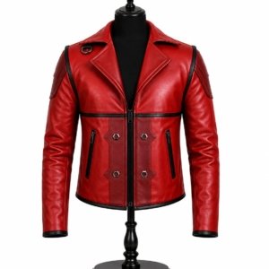 Red Cropped Moto Leather Jacket | Women's Genuine Sheep Leather Biker Jacket | Red Motorcycle Jacket | Cropped Moto Outerwear