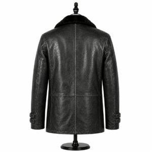 Leon Kennedy Inspired Leather Peacoat - Image 3